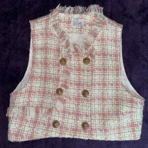 Pink and White Tweed Set 🦢🎀